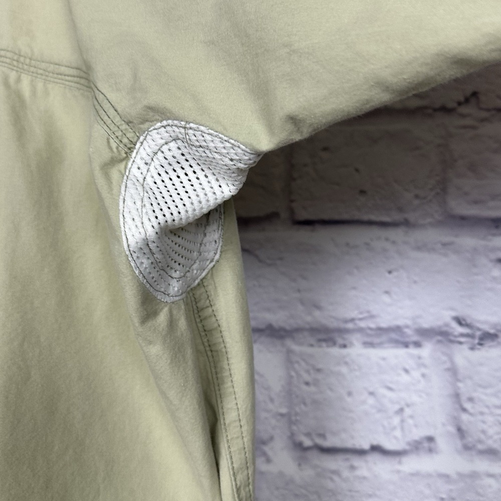 VTG 80s Orvis Shirt Men XXL Green Cotton Fishing Chin Strap Roll Tab Long Sleeve - Picture 5 of 12